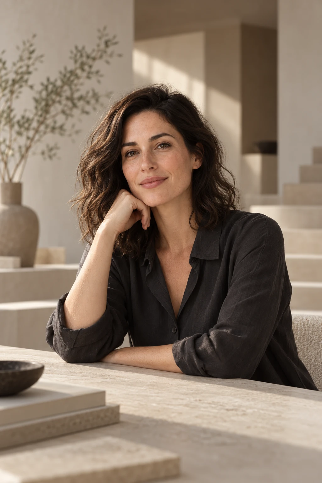 Portret van Eva van Rijn, oprichter van de studio